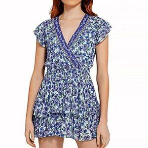 Alice and Olivia Ruffled Short Floral Romper